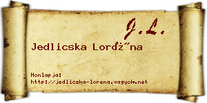 Jedlicska Loréna névjegykártya